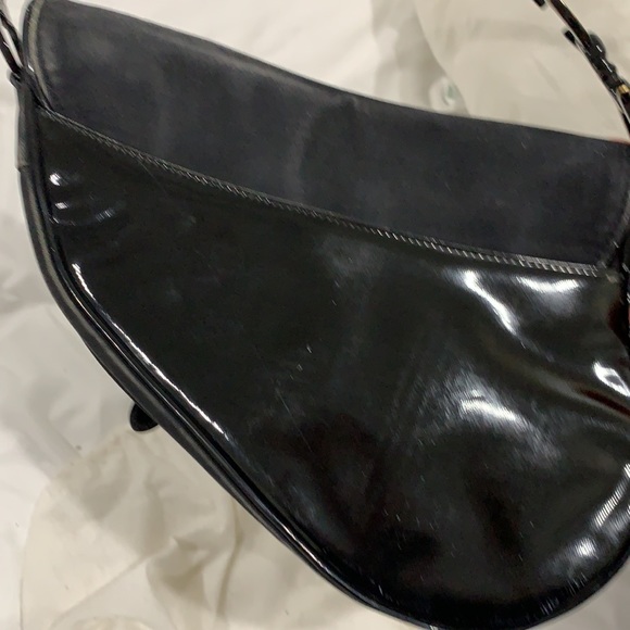 Christian Dior Canvas Patent Calfskin Saddle Bag - Picture 12 of 12